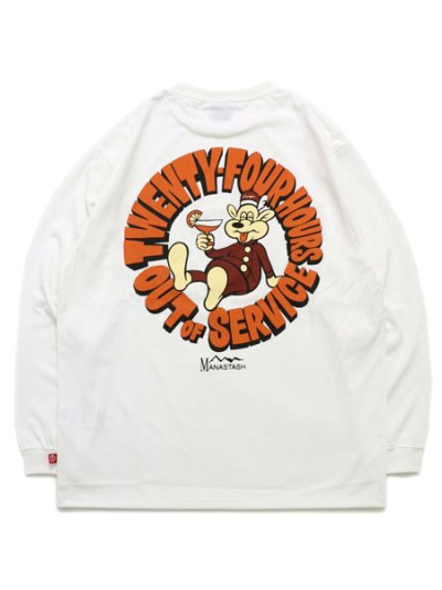 画像1: 【SALE】MANASTASH RE:POLY L/S TEE 24HRS WHITE