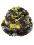 【SALE】KANGOL FAUX FUR BUCKET CAMO FLOWER