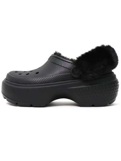 画像1: 【SALE】crocs STOMP LINED CLOG BLACK