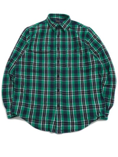 画像1: 【SALE】【送料無料】POLO RALPH LAUREN CLASSIC FIT PLAID FLANNEL WORKSHIRT