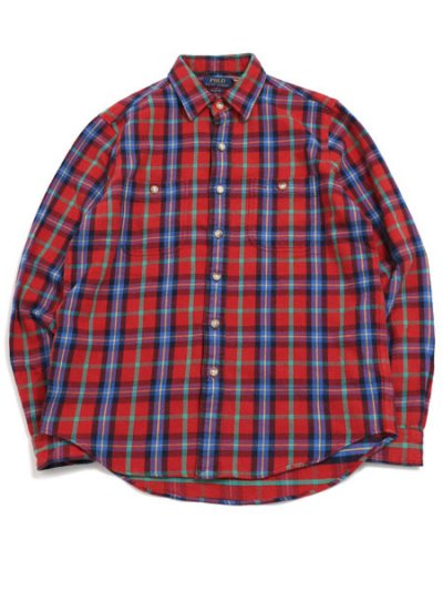 画像1: 【SALE】【送料無料】POLO RALPH LAUREN CLASSIC FIT PLAID FLANNEL WORKSHIRT
