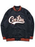 【SALE】【送料無料】COOKIES CLOTHING BASES LOADED SATIN VARSITY JACKET BLACK
