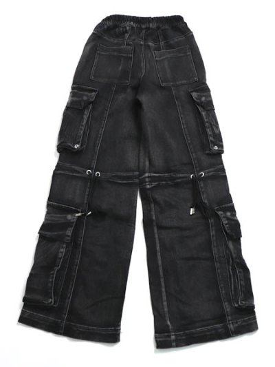 画像2: 【SALE】【送料無料】GUAPI IRON GREY CARGO DENIM