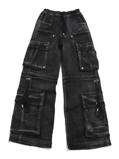 画像1: 【SALE】【送料無料】GUAPI IRON GREY CARGO DENIM