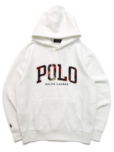 画像1: 【SALE】【送料無料】POLO RALPH LAUREN PLAID-LOGO FLEECE HOODIE