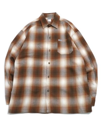 画像1: CALTOP FL PLAID L/S SHIRT CARAMEL