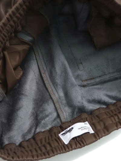 画像6: 【SALE】【送料無料】EPTM. FAUX LEATHER SNAP FLARE PANT-BROWN