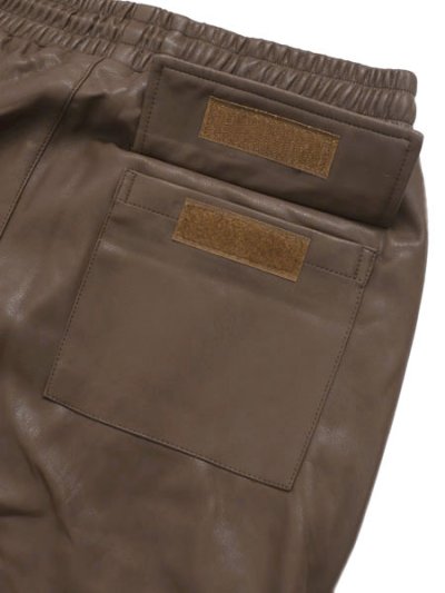 画像4: 【SALE】【送料無料】EPTM. FAUX LEATHER SNAP FLARE PANT-BROWN