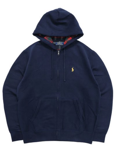 画像1: 【SALE】【送料無料】POLO RALPH LAUREN THE RL FLEECE PLAID LINING FZ HOODIE