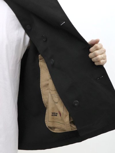 画像6: 【送料無料】Ten-c PEA COAT OJJ GARMENT DYED BLACK