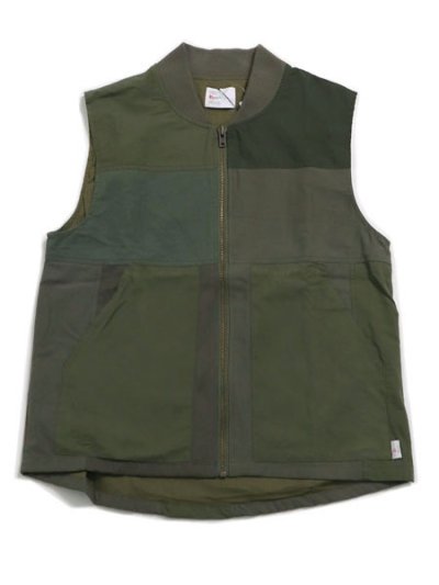 画像1: 【SALE】【送料無料】MR.REMAKE MAN REMAKE MILITARY ZIP VEST KHAKI ASSORT