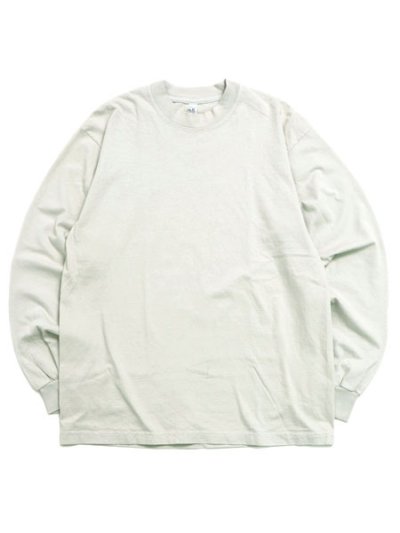 画像1: LOS ANGELES APPAREL 6.5oz GARMENT DYED CREW L/S TEE-CEMENT