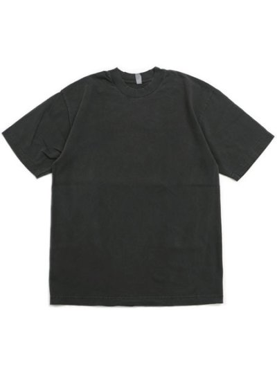 画像1: LOS ANGELES APPAREL 6.5oz GARMENT DYED CREW TEE-VINTAGE BLK