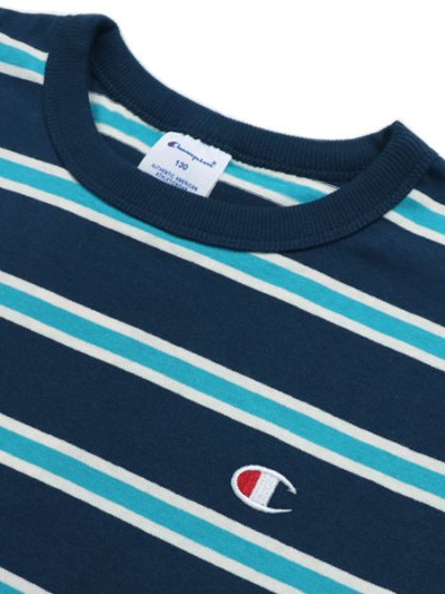 画像3: 【KIDS】CHAMPION KIDS BORDER L/S TEE-DARK NAVY