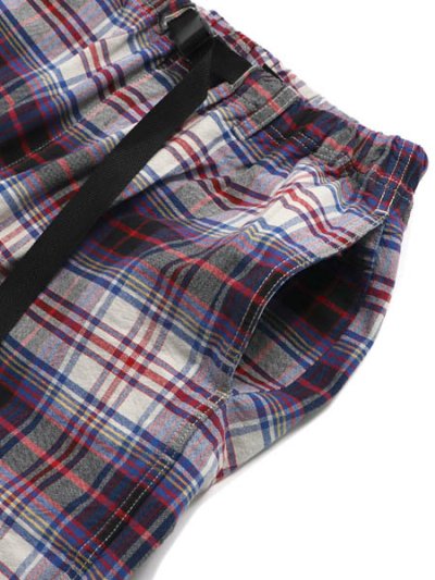 画像3: 【SALE】【送料無料】MANASTASH WASHED PLAID STRING PANTS PURPLE