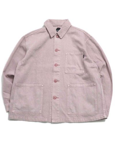 画像1: 【送料無料】MANASTASH HEMP WASHED CHORE JACKET PINK