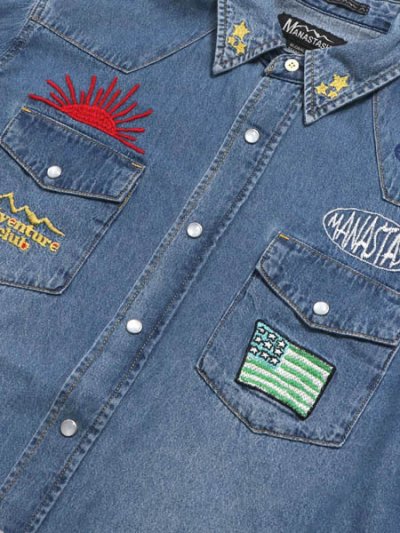 画像3: 【SALE】【送料無料】MANASTASH WESTERN EMB. SHIRT USED