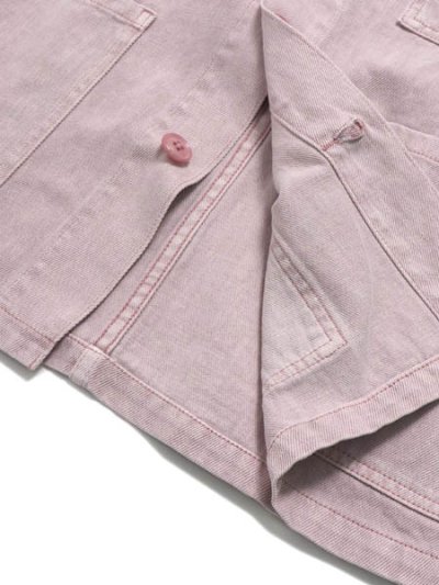 画像5: 【SALE】【送料無料】MANASTASH HEMP WASHED CHORE JACKET PINK