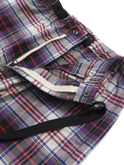 画像4: 【SALE】【送料無料】MANASTASH WASHED PLAID STRING PANTS PURPLE