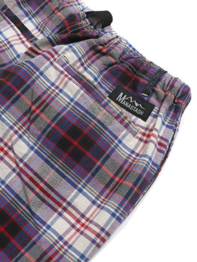 画像5: 【SALE】【送料無料】MANASTASH WASHED PLAID STRING PANTS PURPLE