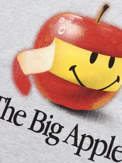 画像3: 【SALE】【送料無料】MARKET SMILEY BIG APPLE CREWNECK ASH HEATHER