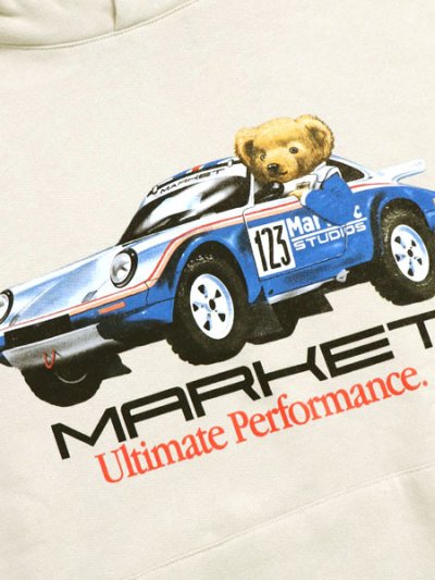 画像3: 【SALE】【送料無料】MARKET ULTIMATE RALLY BEAR HOODIE ECRU