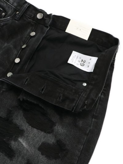 画像4: 【送料無料】mnml ULTRA BAGGY DISTRESSED DENIM VINTAGE BLK