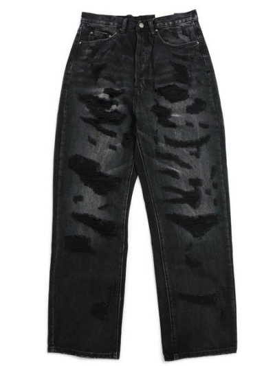 画像1: 【送料無料】mnml ULTRA BAGGY DISTRESSED DENIM VINTAGE BLK