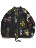 【送料無料】COOKIES CLOTHING CUBAN ALL OVER PRINT COACHES JACKET BLK