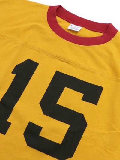 画像3: CHAMPION 3/4 SLEEVE FOOTBALL TEE-YELLOW