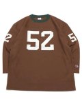 CHAMPION 3/4 SLEEVE FOOTBALL TEE-MEDIUM BROWN
