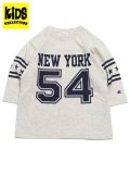 【KIDS】CHAMPION KIDS FOOTBALL TEE-OATMEAL