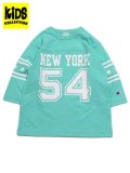 【KIDS】CHAMPION KIDS FOOTBALL TEE-LT BLUE GREEN