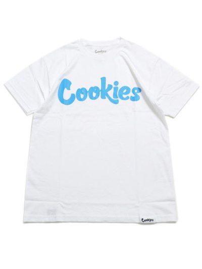 画像1: COOKIES CLOTHING ORIGINAL LOGO TEE WHITE/CBLUE