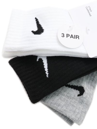 画像3: 【KIDS】NIKE CHILD NIKE BACIS PACK CREW 3PK-WH/DGY/BK