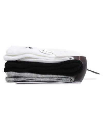 画像2: 【KIDS】NIKE CHILD NIKE BACIS PACK CREW 3PK-WH/DGY/BK