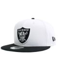 NEW ERA 9FIFTY NFL LV RAIDERS SHIELD LOGO WH/BK