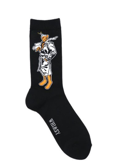 画像2: WHIMSY SOCKS PEEPO-SAN SOCKS BLACK