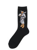 WHIMSY SOCKS PEEPO-SAN SOCKS BLACK
