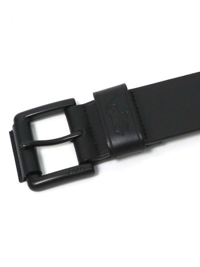 画像2: 【送料無料】POLO RALPH LAUREN LEATHER BELT BLACK/BLACK