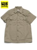 【KIDS】DICKIES BOYS S/S WORK SHIRT-DESERT SAND
