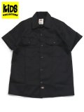 【KIDS】DICKIES BOYS S/S WORK SHIRT-BLACK