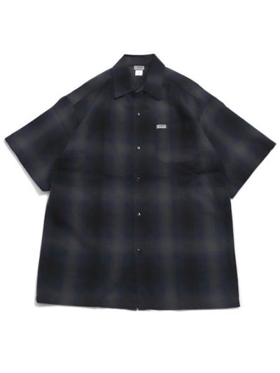 画像1: CALTOP FL PLAID S/S SHIRT NAVY/GREY