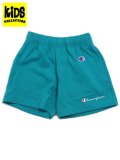 【KIDS】CHAMPION KIDS US COTTON SHORTS-TEAL BLUE