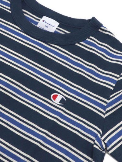 画像3: 【KIDS】CHAMPION KIDS BORDER S/S TEE-DARK NAVY