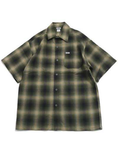 画像1: CALTOP FL PLAID S/S SHIRT OLIVE/BLACK