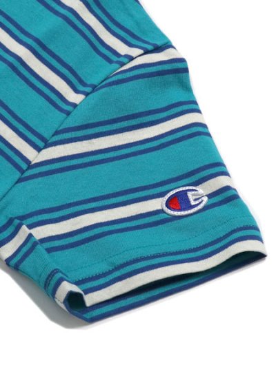 画像4: 【KIDS】CHAMPION KIDS BORDER S/S TEE-TEAL BLUE