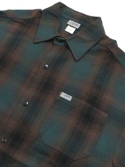画像3: CALTOP FL PLAID S/S SHIRT GREEN/BROWN