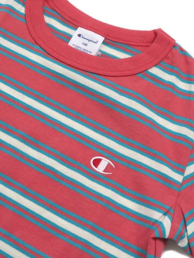 画像3: 【KIDS】CHAMPION KIDS BORDER S/S TEE-DEEP PINK