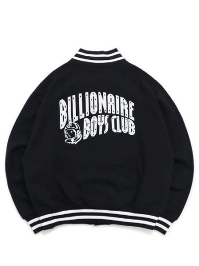画像1: 【送料無料】BILLIONAIRE BOYS CLUB EMBROIDERED LOGO SWEAT VARSITY JACKET